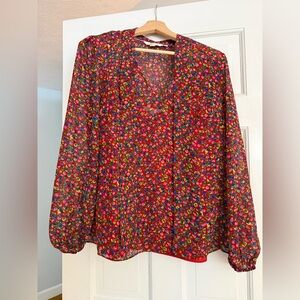 Boden Multicolor Floral Blouse